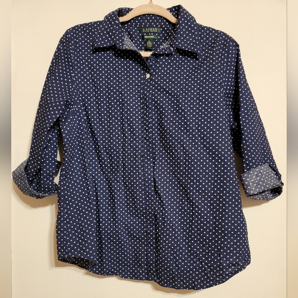Lauren Ralph Lauren Polka Dot Button Down